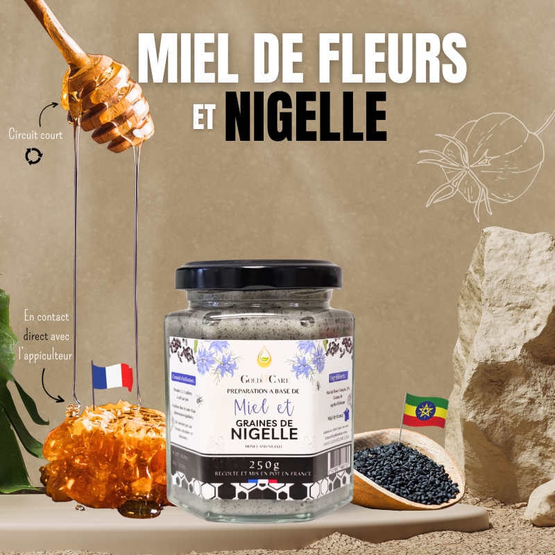 Miel aux graines de Nigelle (250g)