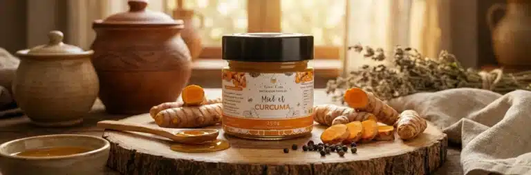 Bienfaits du mélange curcuma + gingembre + miel